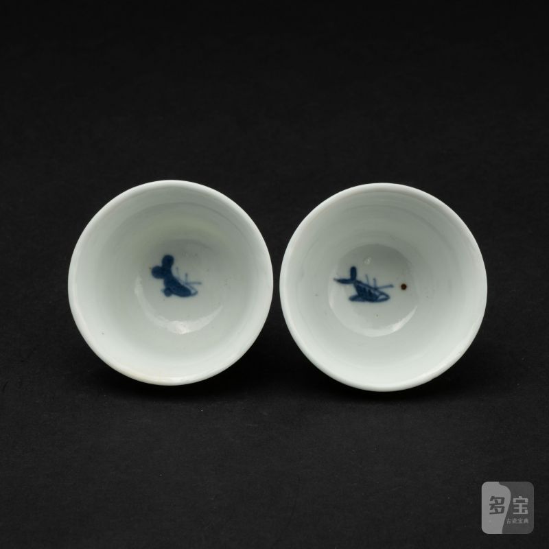    成化款 魚紋青花杯兩點 - 图4